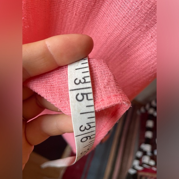 Vintage pink dress with belt and drawstring collar - Picture 10 of 12